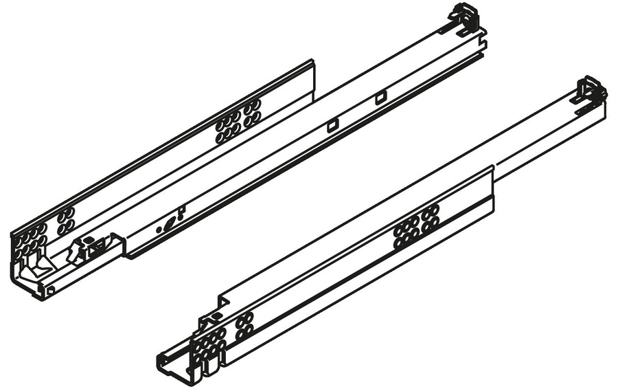Výsuv Tandem 450 mm plný výsuv 30 kg PLUS