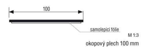 KOOP Plech okopový samolepicí 100 mm NZ br (na míru)