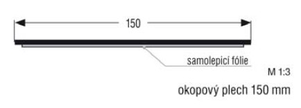 KOOP Plech okopový samolepicí 150 mm NZ br (na míru)