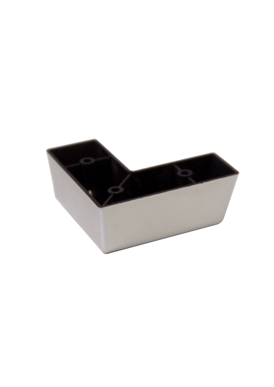 Kluzák rohový 65 × 65 mm k přišroubování stříbrný