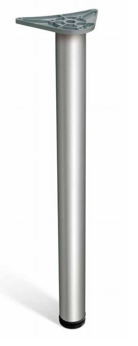 Noha stolová kulatá 60 × 820 mm nikl satén na šroub s centrálním přichycením